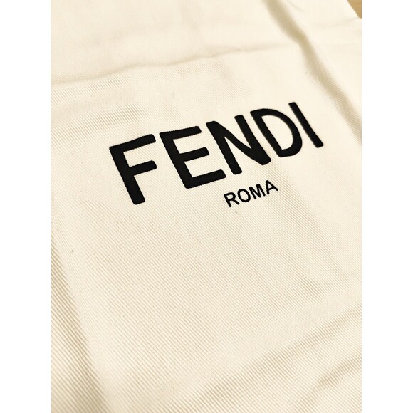 FENDI ROMA Authentic Drawstring Dust Bag shoes handbag canvas | Size 10.7” x 13” - Picture 2 of 4